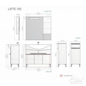 Комплект мебели Latte 100 белый